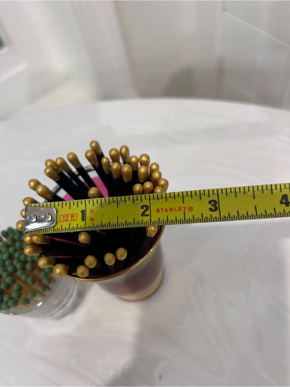 Repurpose restyle Vintage striker Glass wooden Match Holders stocking stuffers!
